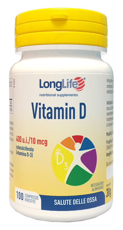 LONGLIFE VITAMIN D 400IU 100 COATED TABLETS
