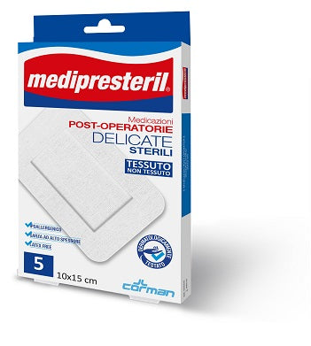 MEDIPRESTERIL DELICATE TNT POST-OPERATIVE DRESSING 10X15CM 5 PIECES
