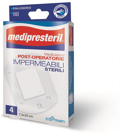 MEDIPRESTERIL WATERPROOF POST-OPERATIVE DRESSING 7.5X5CM 5 PIECES