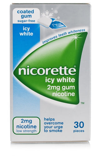 NICORETTE 2 MG MEDICATED CHEWING GUMS STRONG MINT FLAVOR 30 GUMS