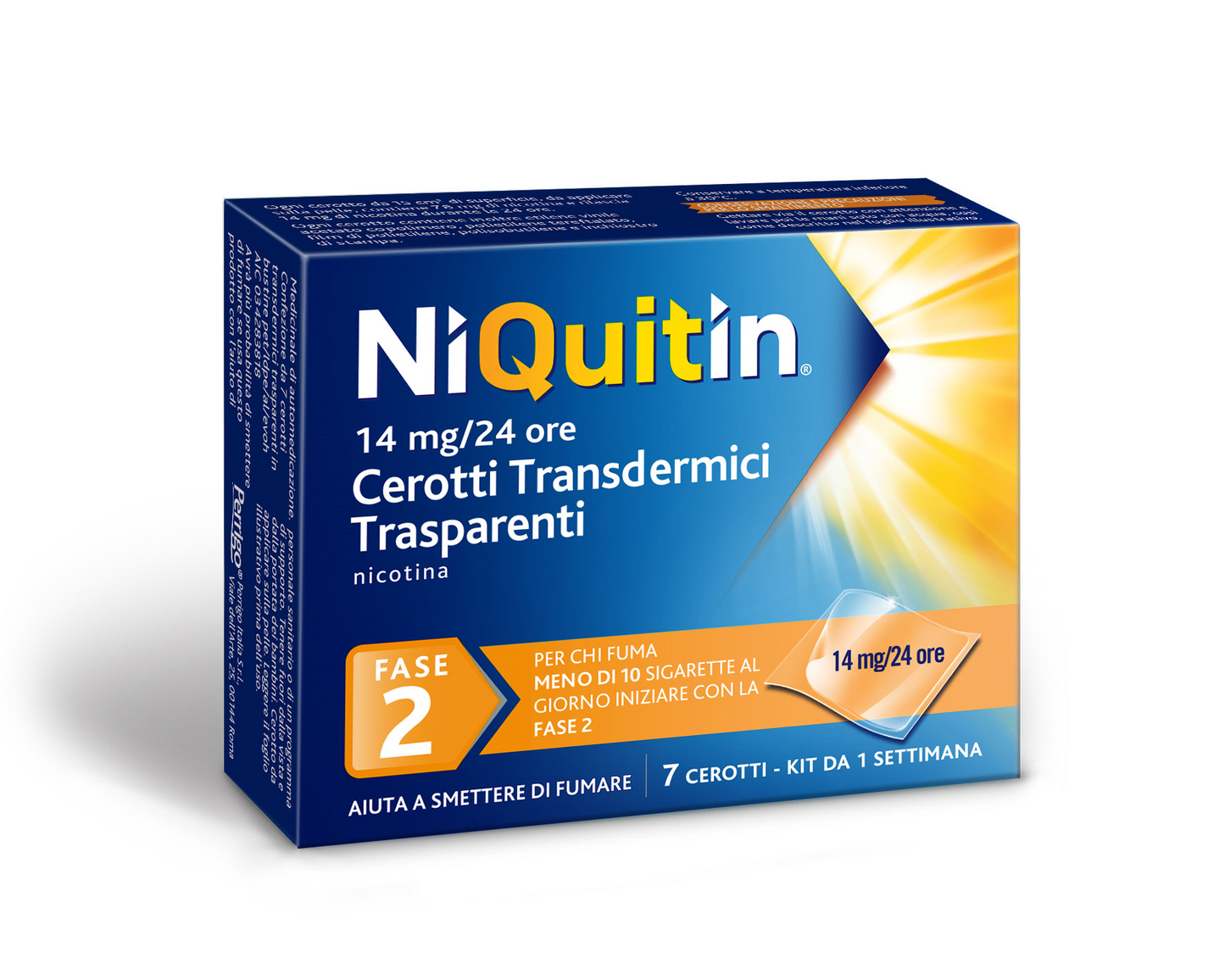 NIQUITIN 14 MG/24 HOURS TRANSDERMAL PATCHES TRANSPARENT 7 TRANSDERMAL PATCHES IN PET/LDPE/AL/EVOH SACHETS