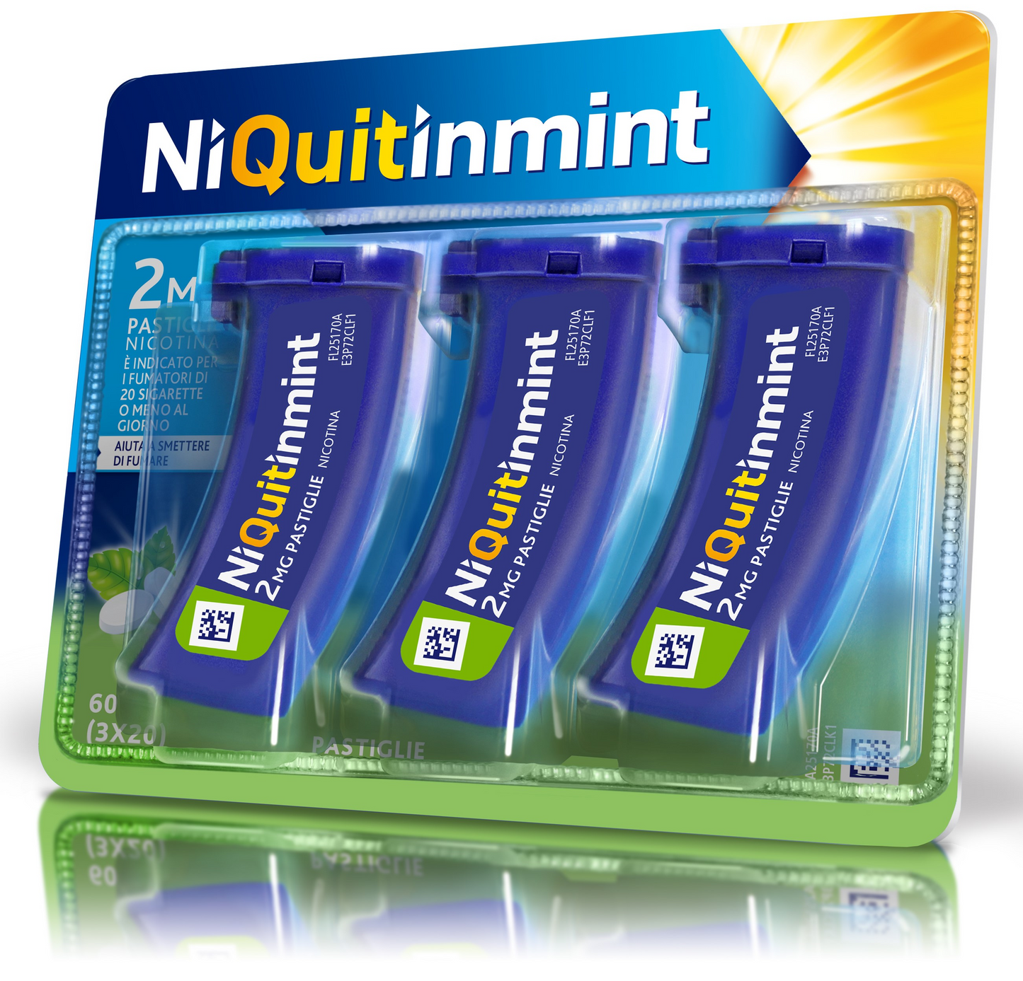 NIQUITINMINT 2 MG TABLETS 60 (3x20) TABLETS IN PP CONTAINER