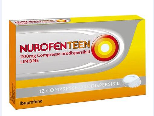 NUROFENTEEN 200 MG ORODISPERSIBLE TABLETS 12 ORODISPERSIBLE LEMON TABLETS IN PVC/AL/POLYAMIDE/AL BLISTER