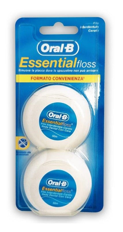 ORALB ESSENTIALFLOSS WAXED DENTAL FLOSS 2 PIECES
