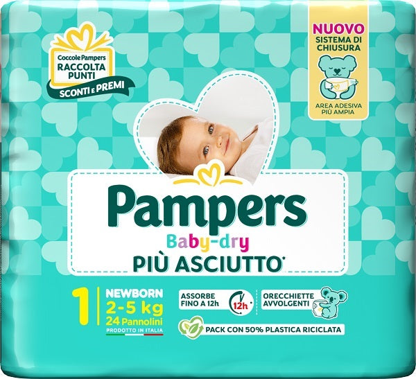 PAMPERS BABY DRY NEWBORN DIAPER 24 PIECES