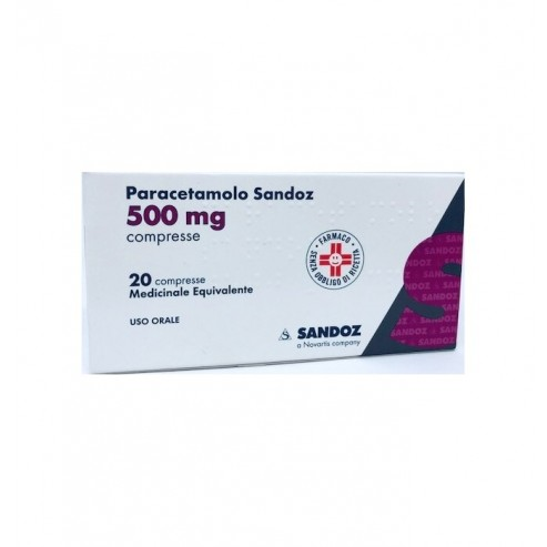 PARACETAMOLO SAND "500 MG COMPRESSE"20 COMPRESSE IN BLISTER PVC/AL"