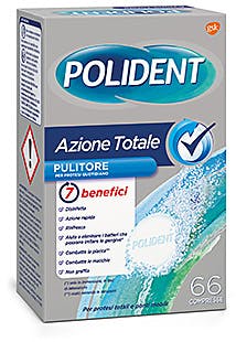 POLIDENT TOTAL ACTION 66 TABLETS DAILY DENTURE CLEANER