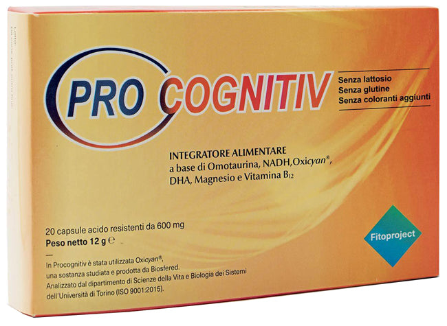 PROCOGNITIV 20 ACID-RESISTANT VEGETABLE CAPSULES 600 MG