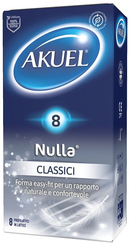 AKUEL NULLA CLASSIC CONDOM 8 PIECES