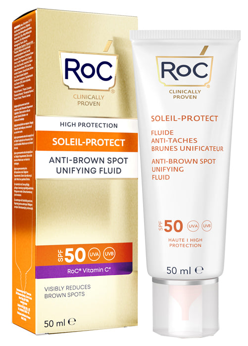 ROC FACE SUN FLUID SPF 50+ ANTI-BLEMISHES BROWN 50 ML