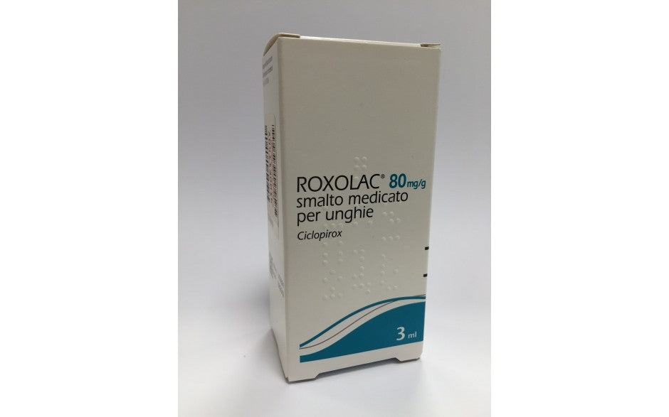 ROXOLAC "80 MG/G SMALTO MEDICATO PER UNGHIE"1 FLACONE IN VETRO DA 3 ML CON PENNELLO APPLICATORE"