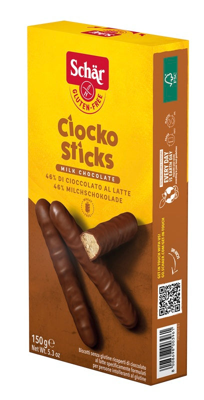 SCHAR CIOCKO STICKS COVERED WITH MILK CHOCOLATE 150 G