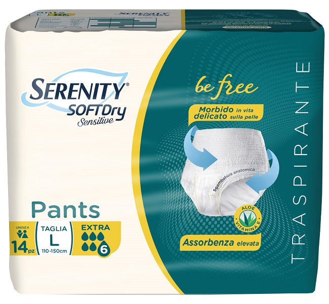 SERENITY PANTS SD SENSITIVE BE FREE EXTRA L 14 PIECES