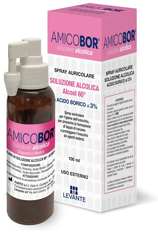 AMICOBOR 100 ML ALCOHOL-BASED SOLUTION FOR EAR IRRIGATION