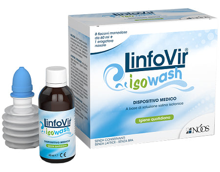 LINFOVIR ISOWASH ISOTONIC SALINE SOLUTION 8 BOTTLES OF 60 ML