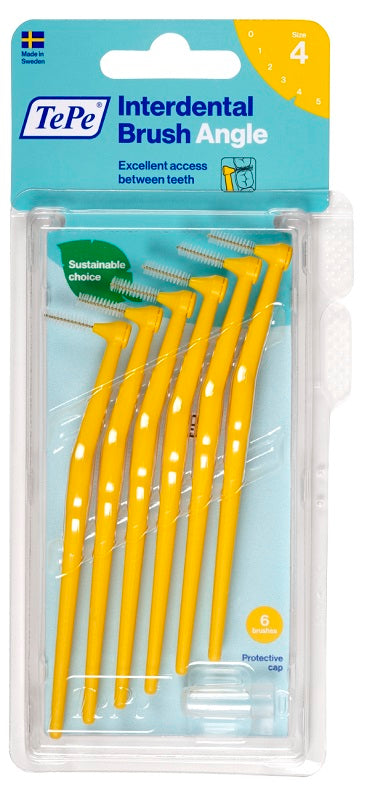 TEPE ANGLE INTERDENTAL BRUSH YELLOW 0.7MM 6 PIECES
