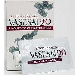 VASESAL 20 6 MULTI-DOSE SACHETS OF 5 ML KERATOLYTIC OINTMENT