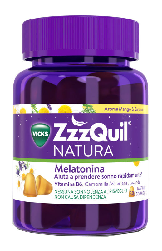 VICKS ZZZQUIL NATURA MANGO & BANANA 30 GUMMY LOZENGES