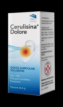 CERULISINA DOLORE "1% + 5% EAR DROPS, SOLUTION" 1 DROPPER BOTTLE 10 ML