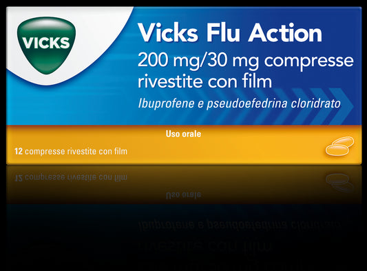 VICKS FLU ACTION 200 MG/30 MG COMPRESSE RIVESTITE CON FILM