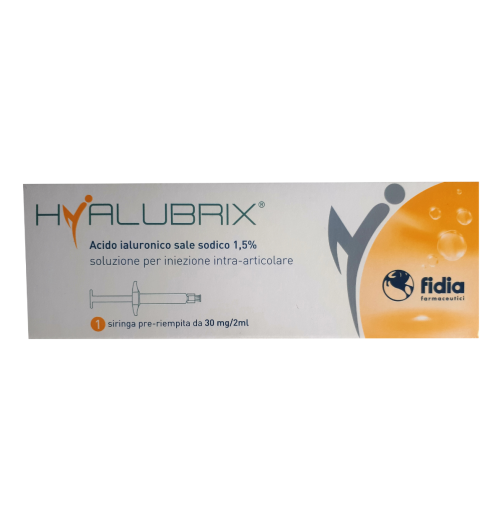 INTRA-ARTICULAR SYRINGE HYALUBRIX HYALURONIC ACID 1.5% 30 MG 2 ML NO ETO
