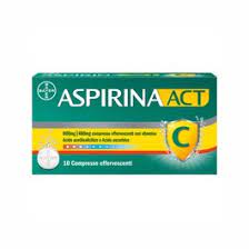 ASPIRINAACT*10 cpr eff 800 mg + 480 mg con vitamina C