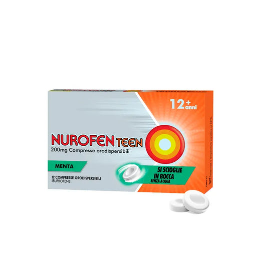 NUROFENTEEN 200 MG ORODISPERSIBLE TABLETS 12 ORODISPERSIBLE TABLETS MINT IN BLISTER PVC/AL/POLYAMIDE/AL