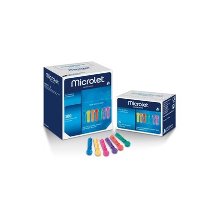 MICROLET FINGER LANCING LANCETS 25 PIECES