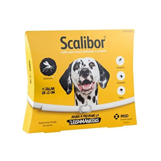 SCALIBOR PROTECTOR BAND*collare antiparassitario bianco 65 cm cani taglia grande