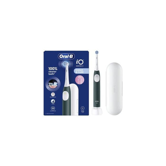 Oralb power spazzolino elettrico io2 series forest green + travel case