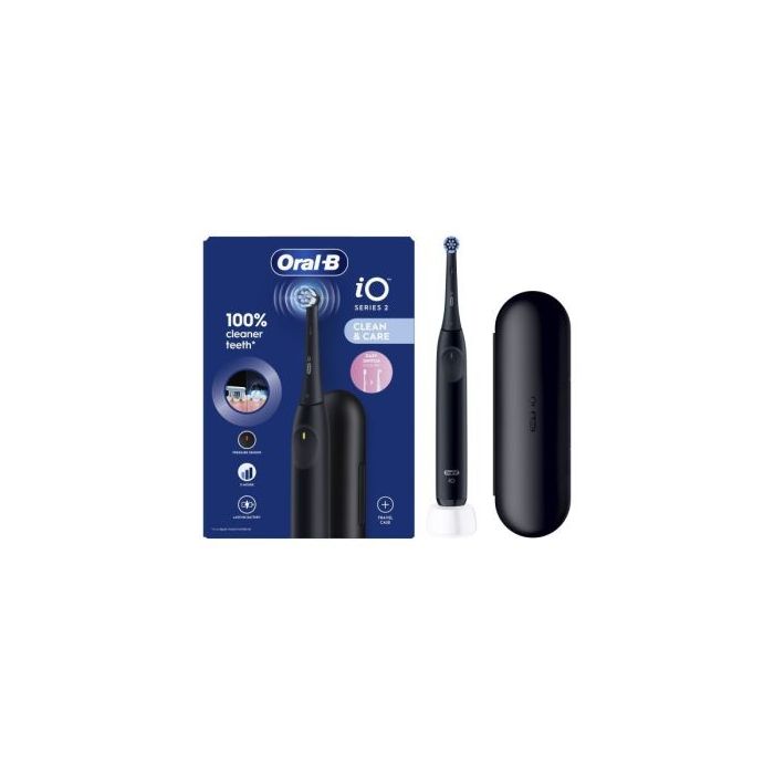 Oralb power spazzolino elettrico io2 series night black + travel case