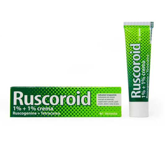 RUSCOROID 10 MG/G + 10 MG/G CREMA RETTALE