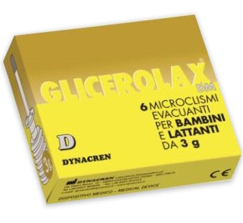 GLICEROLAX BAMBINI E LATTANTI MICROCLISMI EVACUANTI 6 PEZZI X 3 G CONTIENE AMIDO DI RISO