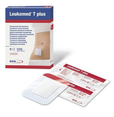 LEUKOMED T PLUS TRANSPARENT WATERPROOF POST-OPERATIVE DRESSING 8 X 10 CM