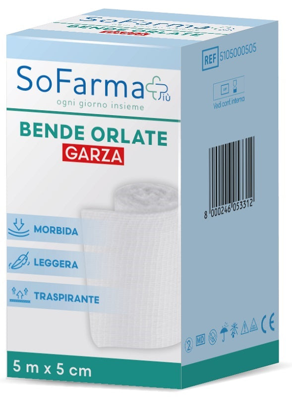 Hemmed bandage 500x5 cm sofarmapiu'