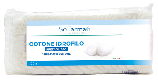 Cotone idrofilo pretagliato 100 g sofarmapiu'