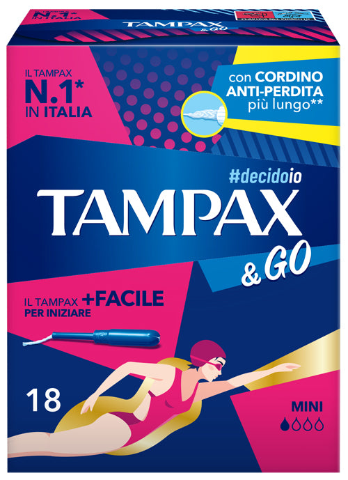 Tampax &amp;go mini 18 pieces