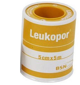 LEUKOPOR HYPOALLERGENIC NON-WOVEN PLASTER IN ROLL, WHITE 5X500 CM
