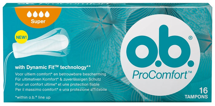 OB SUPER PRO COMFORT PADS 16 PIECES