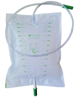 2 LITER URINE COLLECTION BED BAG WITH 130 CM DRAIN TUBE 10 PIECES