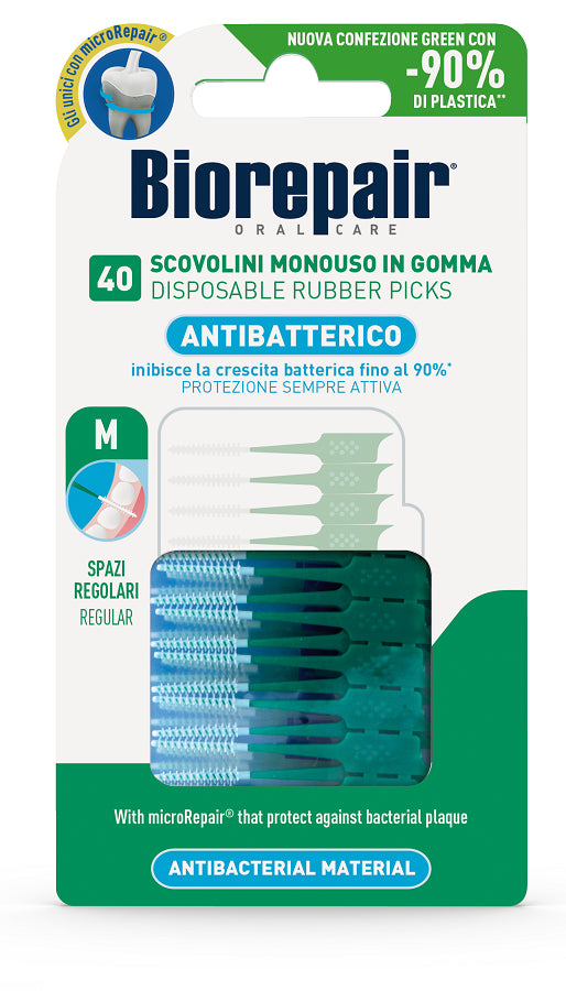 BIOREPAIR ORAL CARE ANTIBATTERICO 40 SCOVOLINI MONOUSO SPAZI REGOLARI