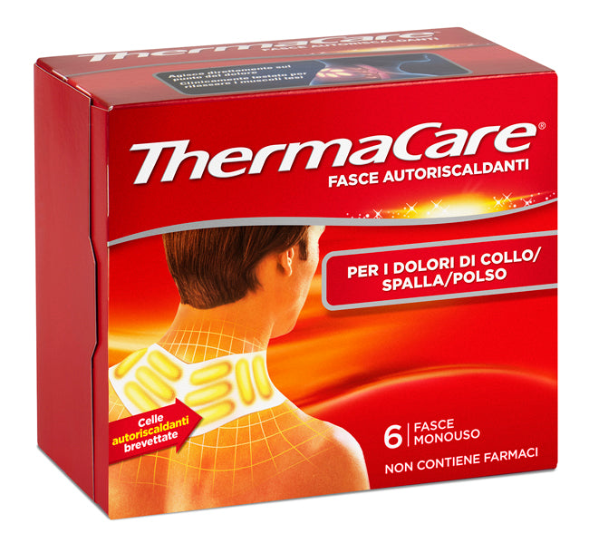 FASCE AUTORISCALDANTI A CALORE TERAPEUTICO THERMACARE COLLO/SPALLA/POLSO 6 PEZZI