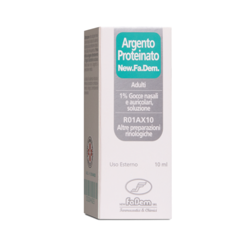 ARGENTO PROTEINATO NEW.FA.DEM. GOCCE NASALI E AURICOLARI, SOLUZIONE