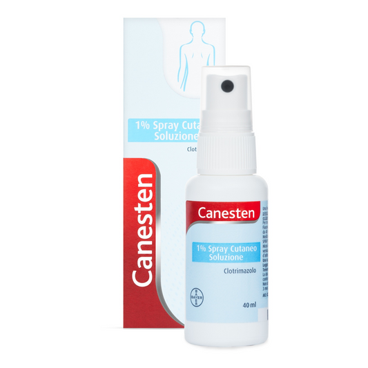 CANESTEN 1% SPRAY CUTANEO SOLUZIONE 1 FLACONE IN PE DA 40 ML CON POMPA DOSATRICE