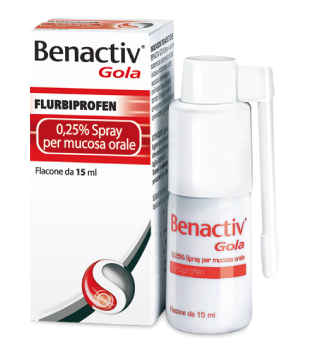 BENACTIV GOLA*spray mucosa orale 15 ml 0,25%