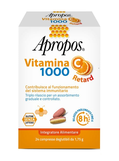 APROPOS VITAMINA C 1000 A RILASCIO PROLUNGATO 24 COMPRESSE DEGLUTIBILI