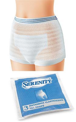 MUTANDINA ELASTICIZZATA A RETE SERENITY CLASSIC EXTRA LARGE 3 PEZZI