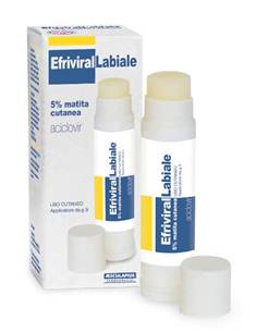 EFRIVIRAL LABIALE*matita cutanea 3 g 50 mg/g
