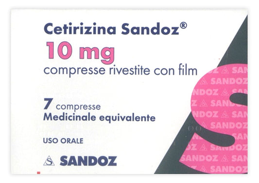 CETIRIZINA SAND "10 MG COMPRESSE RIVESTITE CON FILM"7 COMPRESSE IN BLISTER PVC/ALU"