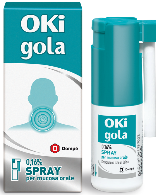 OKI GOLA "0,16% SPRAY PER MUCOSA ORALE"FLACONE DA 15 ML"